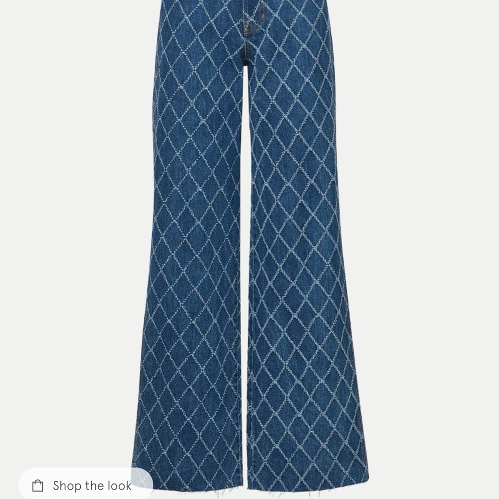 VERONICA BEARD Taylor Diamond Printed Wide-Leg jean
